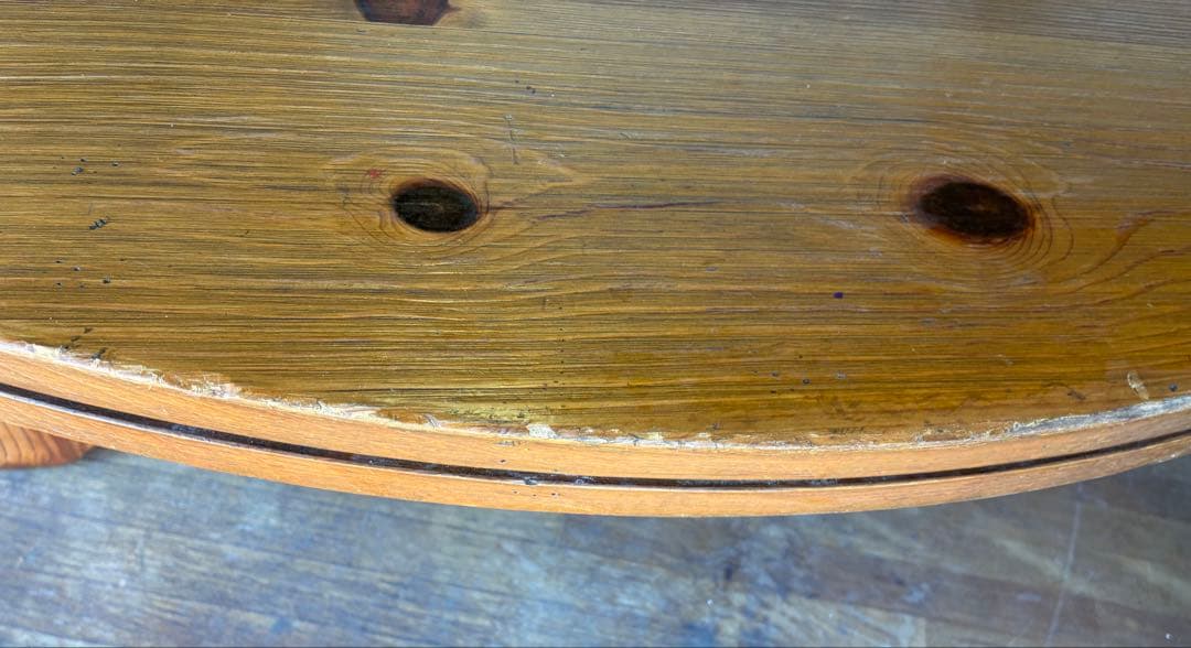 木製円形テーブル・直径125cm