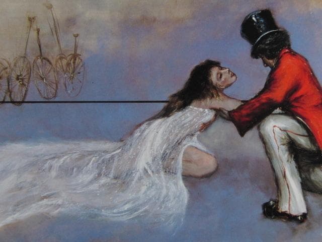 能仲ヤツヲ、ある舞台、希少画な集画、状態良好、新品高級額・額装付