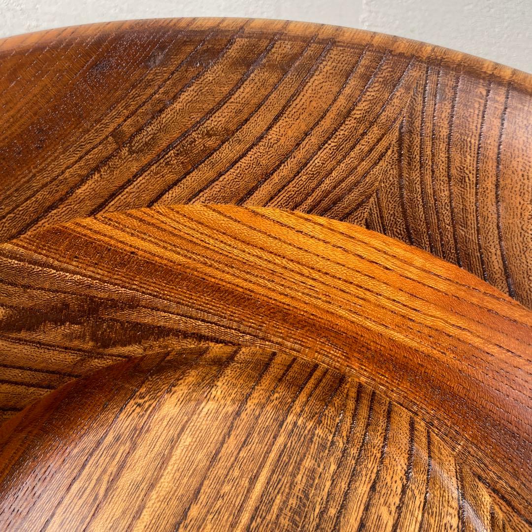 木製　寄木細工　サラダボウル　小田原　銘木　大型　フルーツボウル　盛り籠