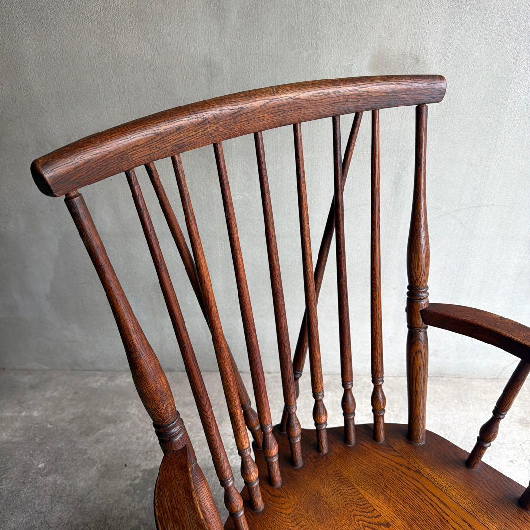 飛騨家具　キツツキ　オールドヴィンテージ　ウィンザーアームチェア　ロースタイル