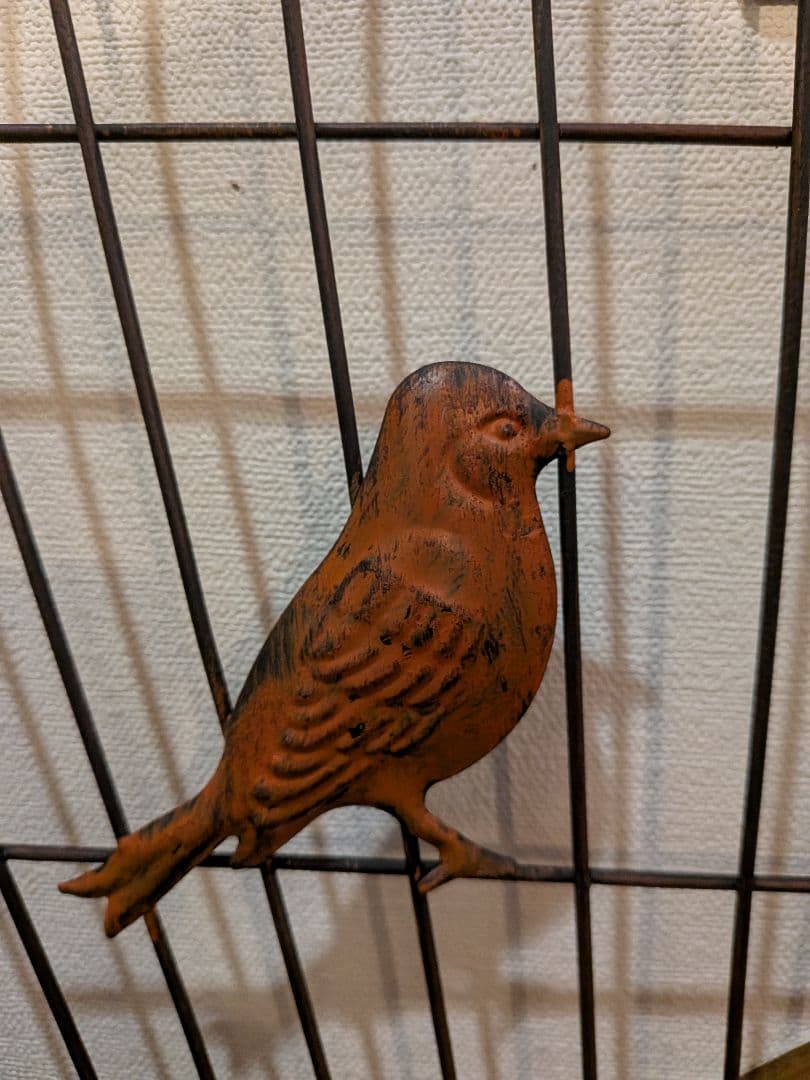 アイアンワイヤー　リングベル タオルハンガー　鳥のモビール　3点セット