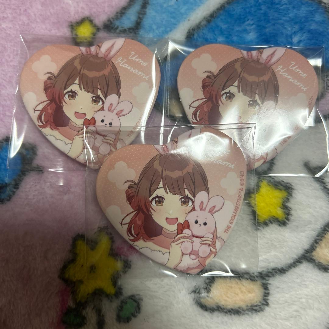 学園アイドルマスター 学マス GIGO ハート缶バッジ 花海佑芽 3点