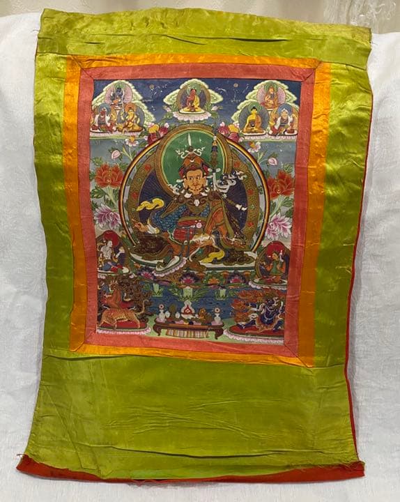 チベット　タンカ　グルリンポチエの仏画