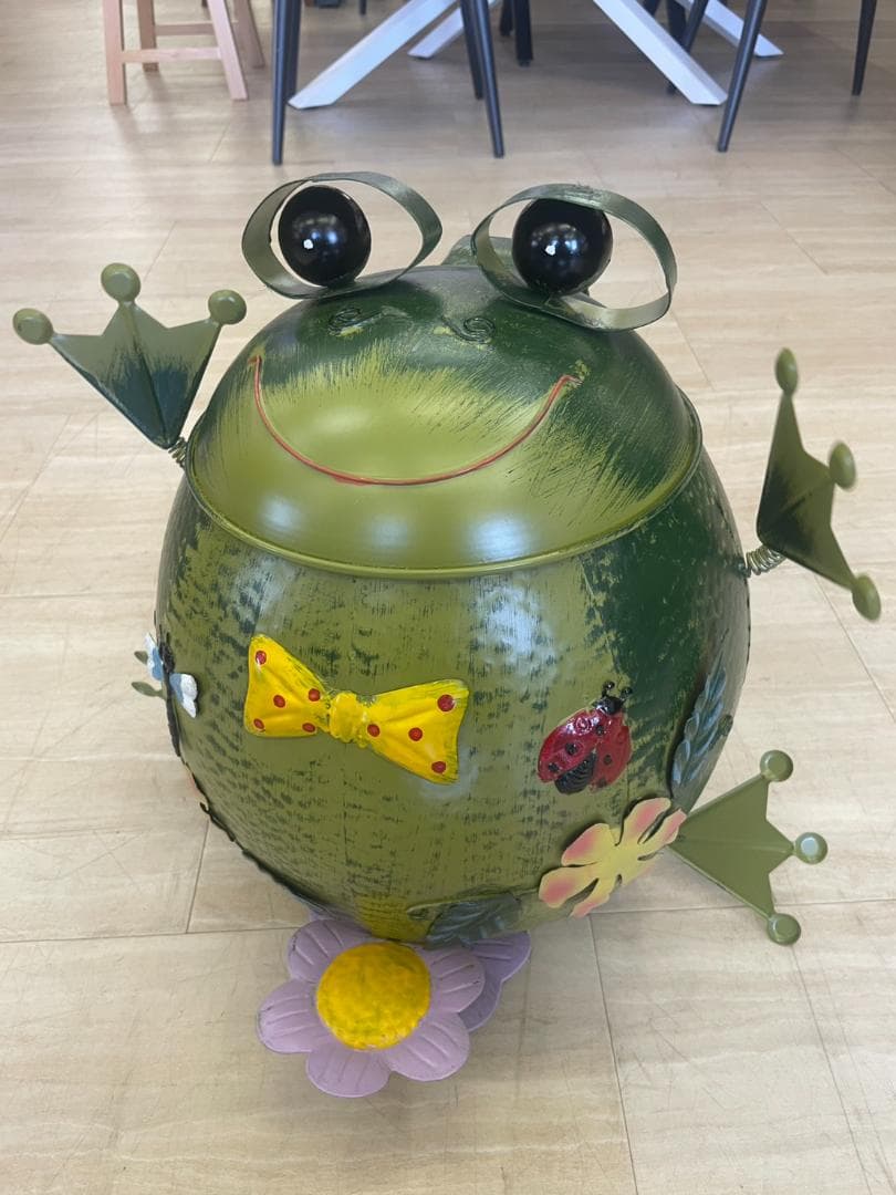 ダストビン ダストボックス ゴミ箱 カエル かえる 蛙 ペダル式 蓋付