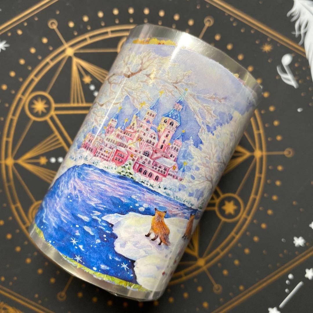 【8907】海外　マステ　3/5/巻　PETマスキングテープ　四季景色　動物