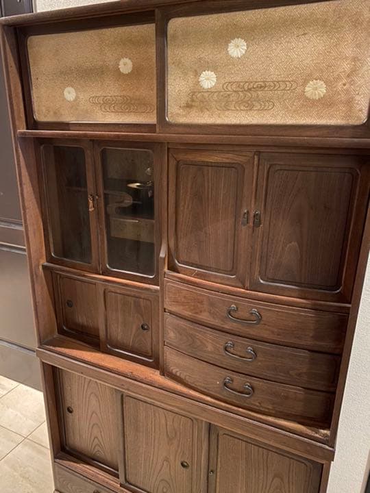 水屋　飾り棚　アンティーク