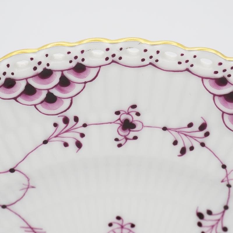 ロイヤルコペンハーゲン バーガンディ フルレース プレート 17.5cm #2