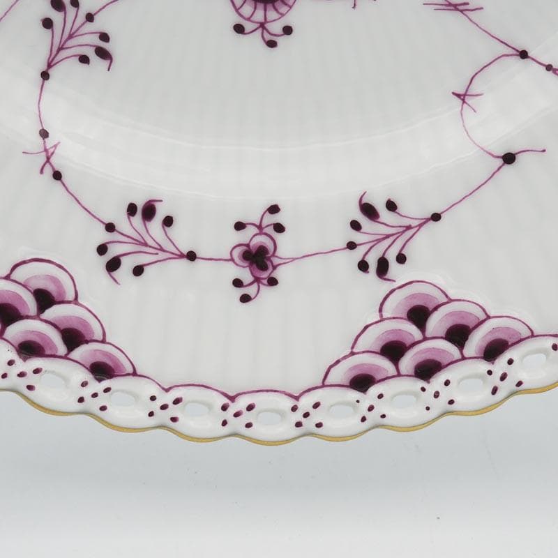 ロイヤルコペンハーゲン バーガンディ フルレース プレート 17.5cm #2