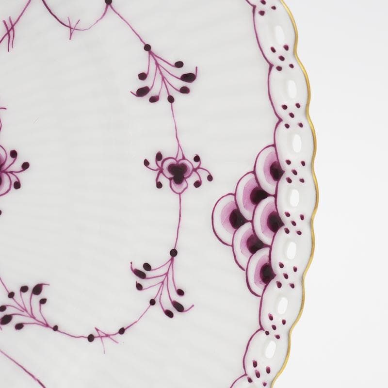 ロイヤルコペンハーゲン バーガンディ フルレース プレート 17.5cm #2