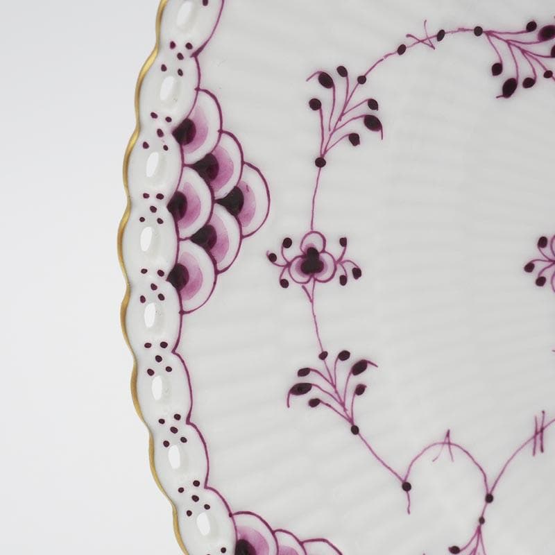 ロイヤルコペンハーゲン バーガンディ フルレース プレート 17.5cm #2