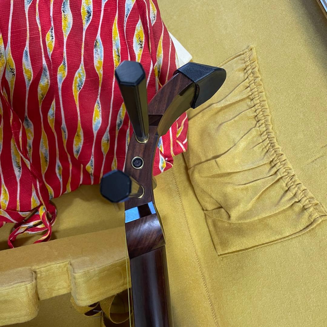 合金刻印あり☆三味線 ハードケース付き 菊井屋 バチ付き