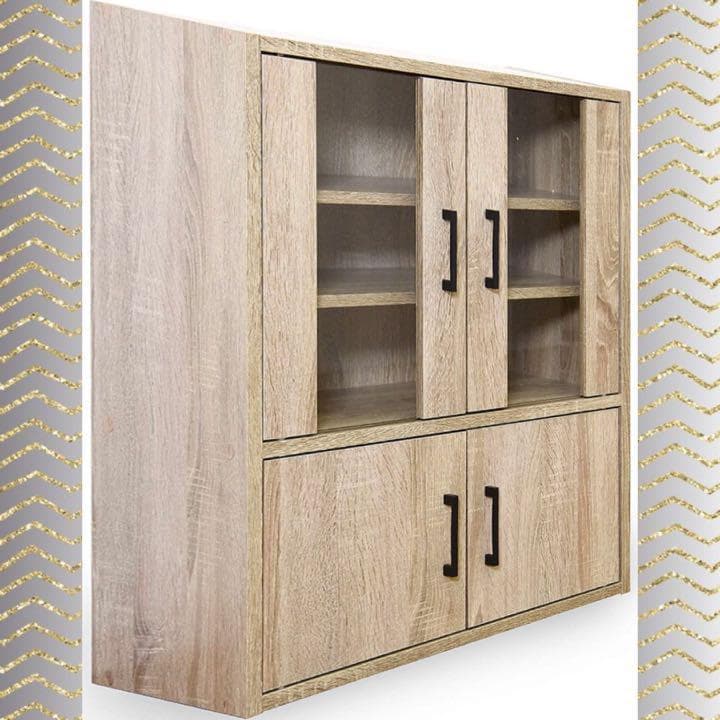 食器棚としてはもちろん本棚やコレクションラックとしても大活躍♪❤モダンレトロ