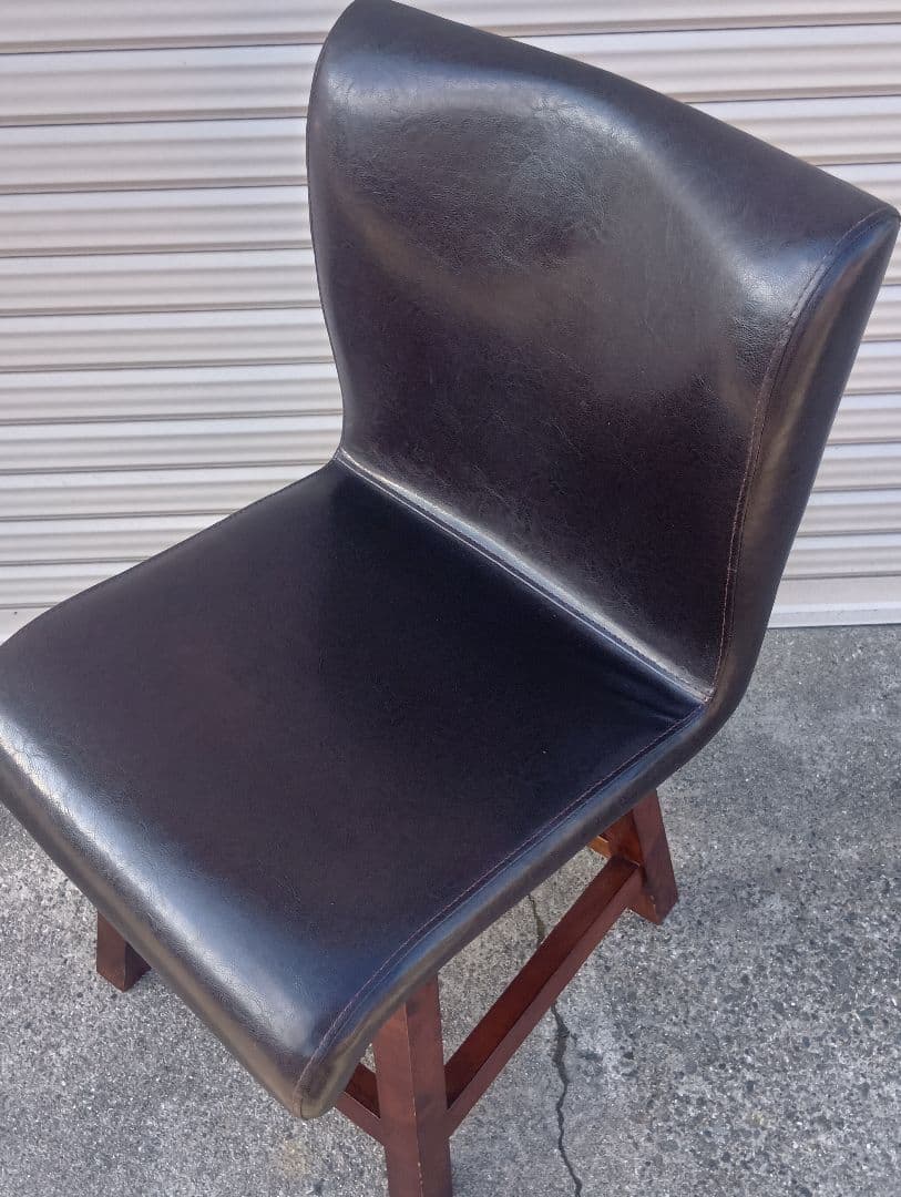 ヴィンテージ MORISHIGE PUレザー アンティーク回転チェア②