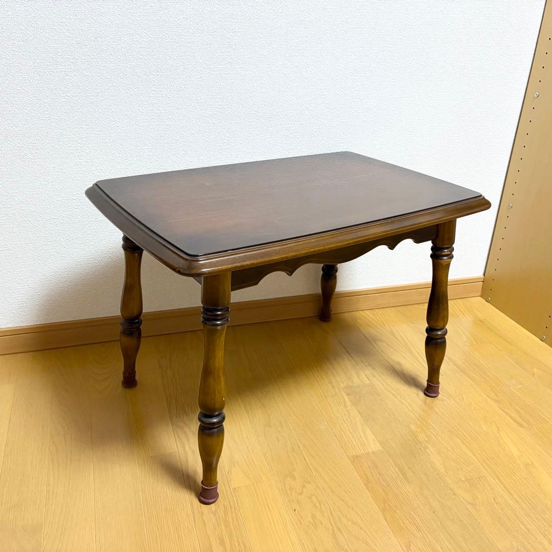 【オールドカリモク】コロニアル　サイドテーブル　リビングテーブル　昭和レトロ