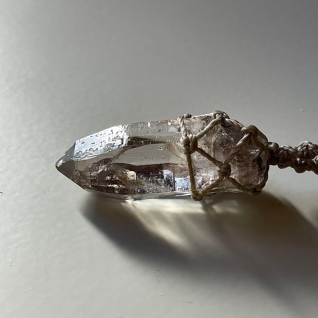 ヒマラヤ水晶 ガネッシュヒマール ＊ マクラメネックレス 46