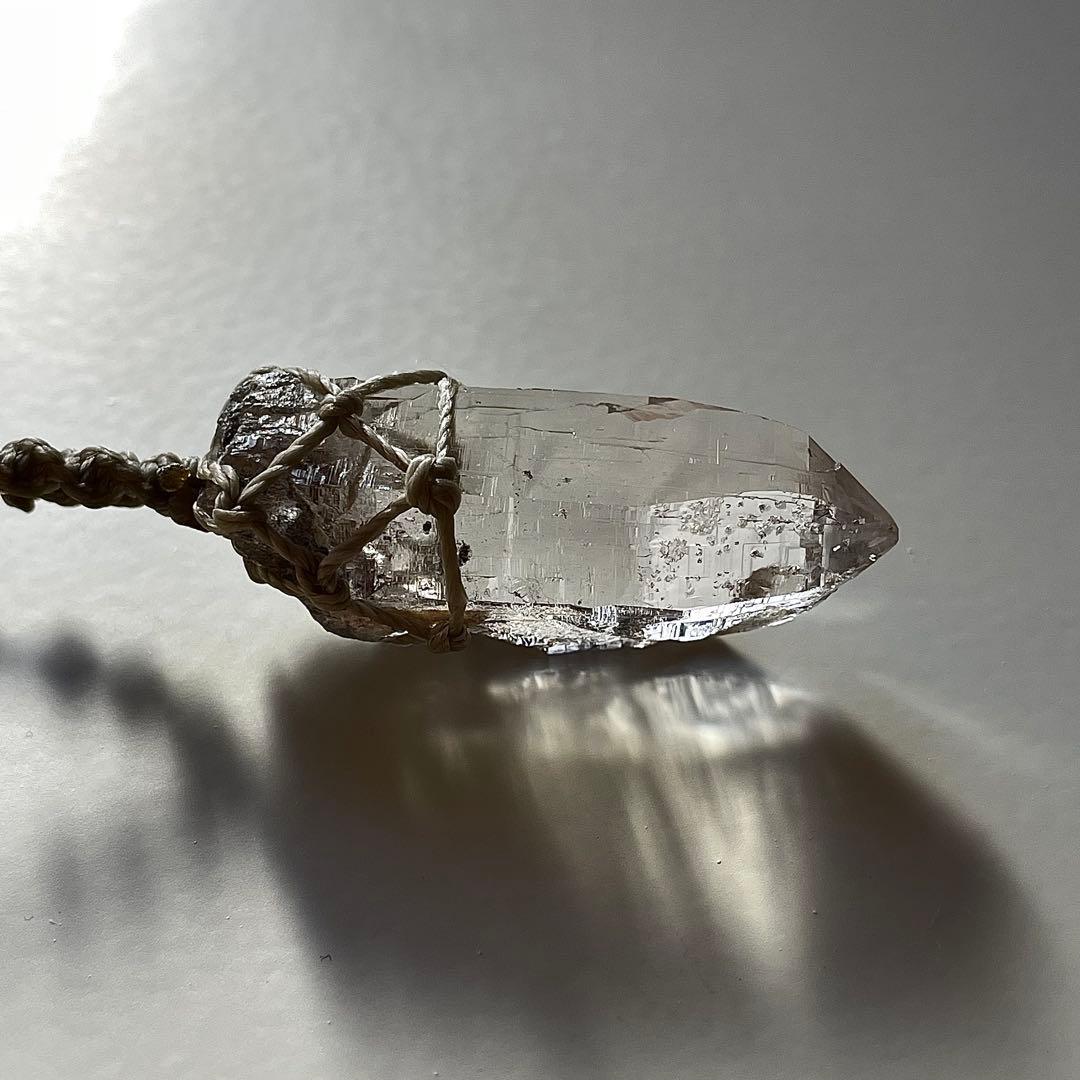 ヒマラヤ水晶 ガネッシュヒマール ＊ マクラメネックレス 46