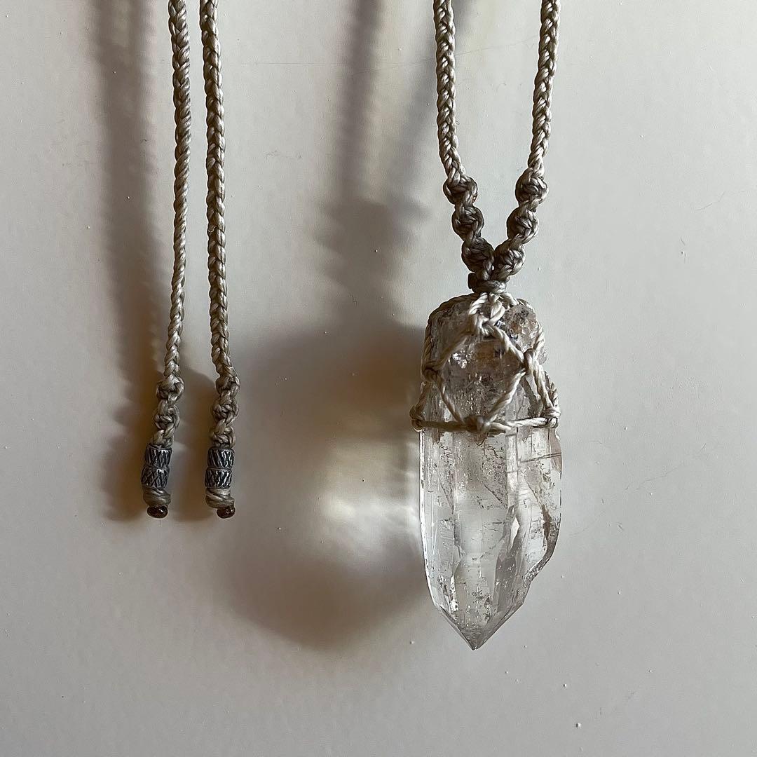 ヒマラヤ水晶 ガネッシュヒマール ＊ マクラメネックレス 46