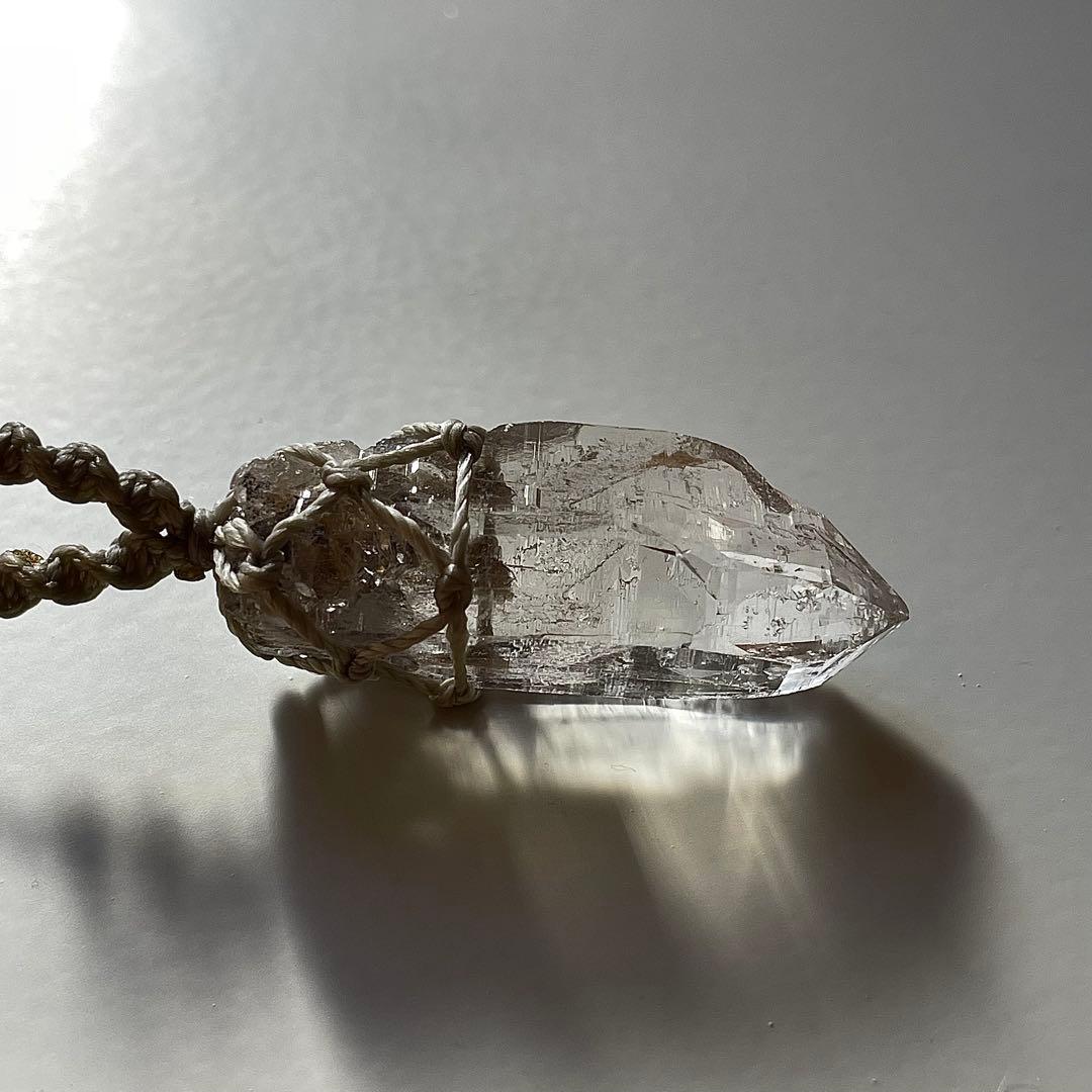 ヒマラヤ水晶 ガネッシュヒマール ＊ マクラメネックレス 46