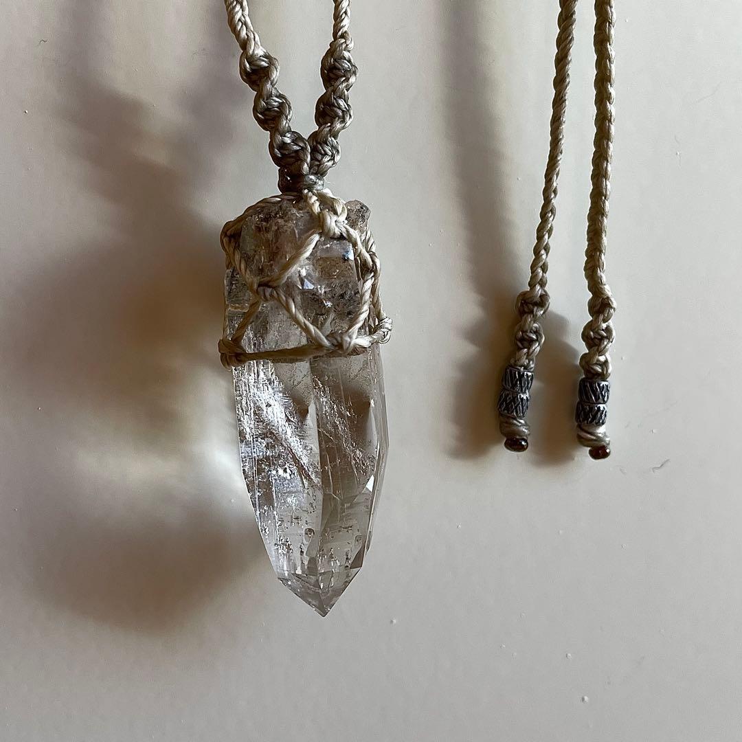 ヒマラヤ水晶 ガネッシュヒマール ＊ マクラメネックレス 46