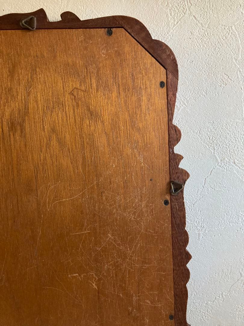 アンティーク ウォールミラー/鏡/ヴィンテージ　46.5×36