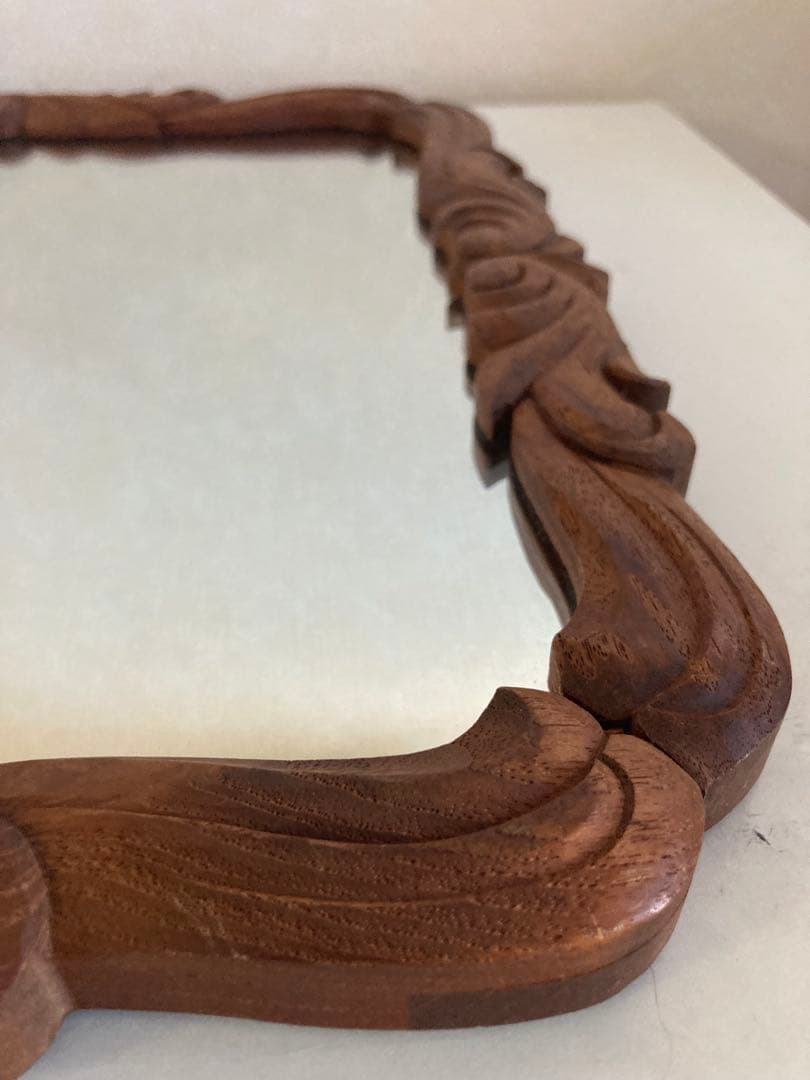 アンティーク ウォールミラー/鏡/ヴィンテージ　46.5×36