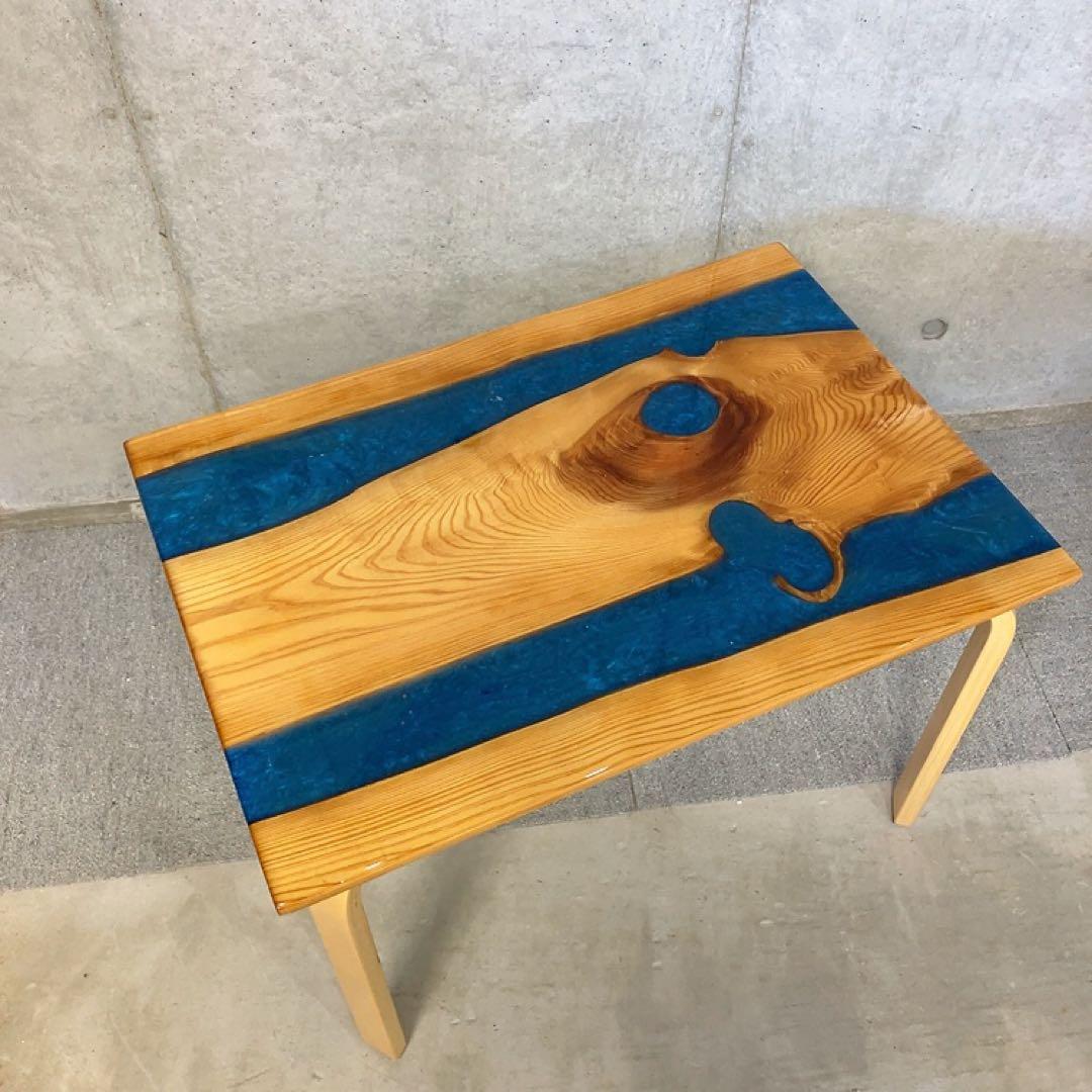 流木×レジンの一点ものテーブル サイドテーブル ディスプレイ台