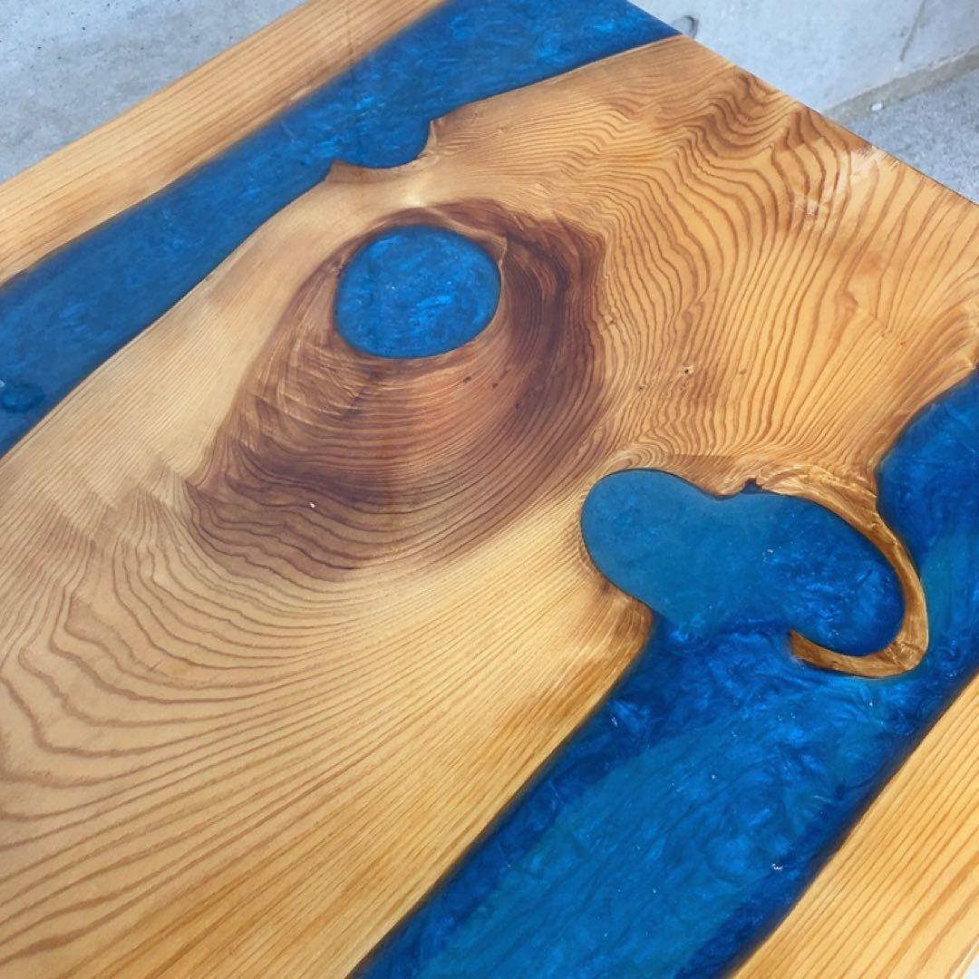 流木×レジンの一点ものテーブル サイドテーブル ディスプレイ台