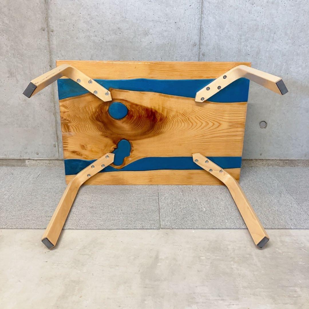 流木×レジンの一点ものテーブル サイドテーブル ディスプレイ台