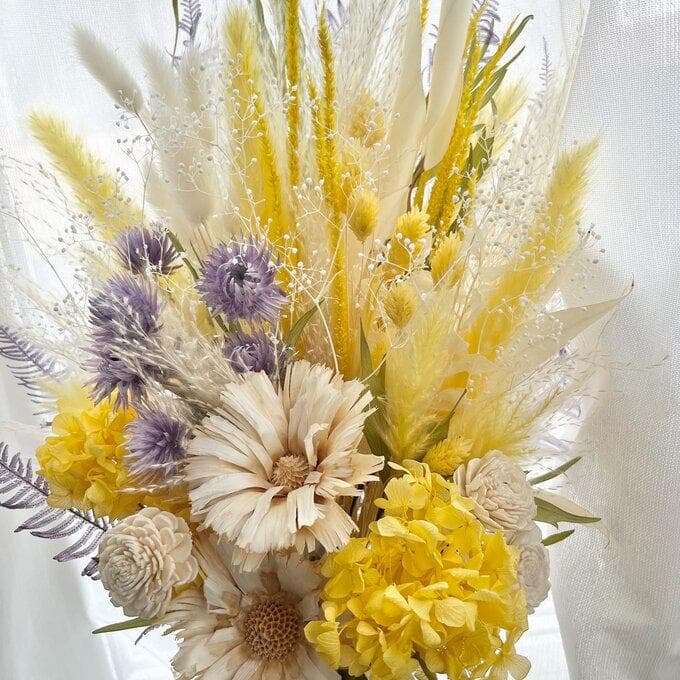 きらめく木洩れ日のレモンイエロースワッグ （ブーケ）・ Lふっくらタイプ