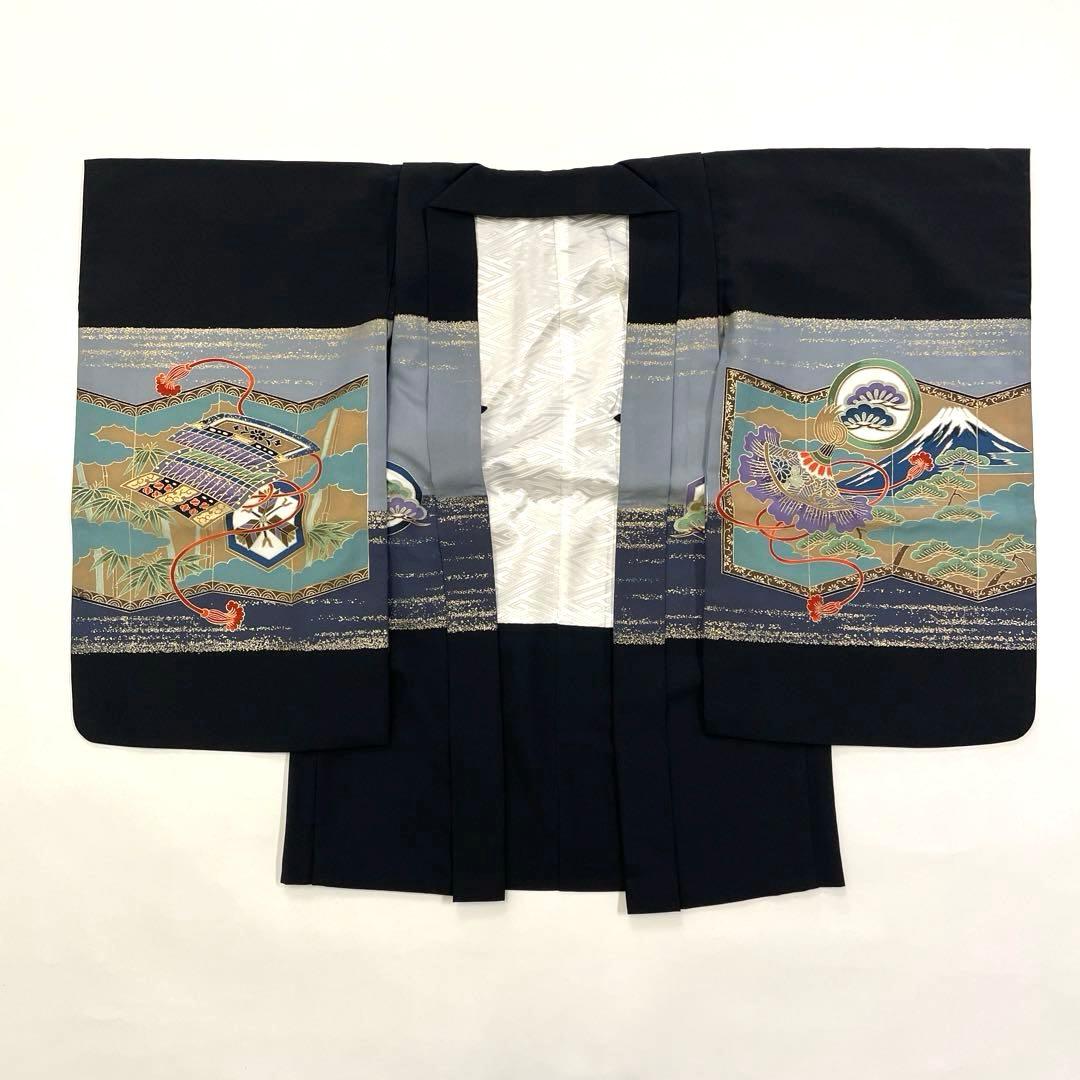 七五三 羽織セット 男の子 羽織 着物 長襦袢 半衿付き 5歳 No.136