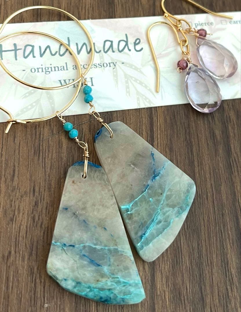 インパクト大個性的 珍しいスライスクリソコラピアスチャーム