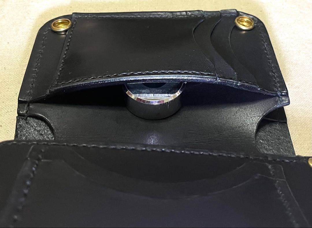 ミドル トラッカーウォレット 姫路レザー タンニン鞣し ギターピック