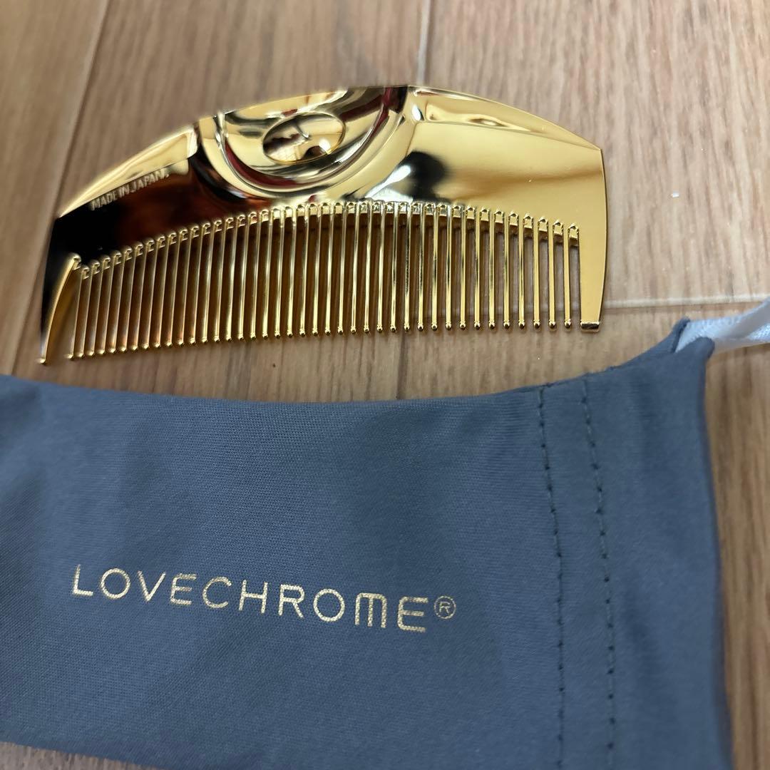 【麦ちゃん】LOVECHROME ゴールド コーム 収納袋付き