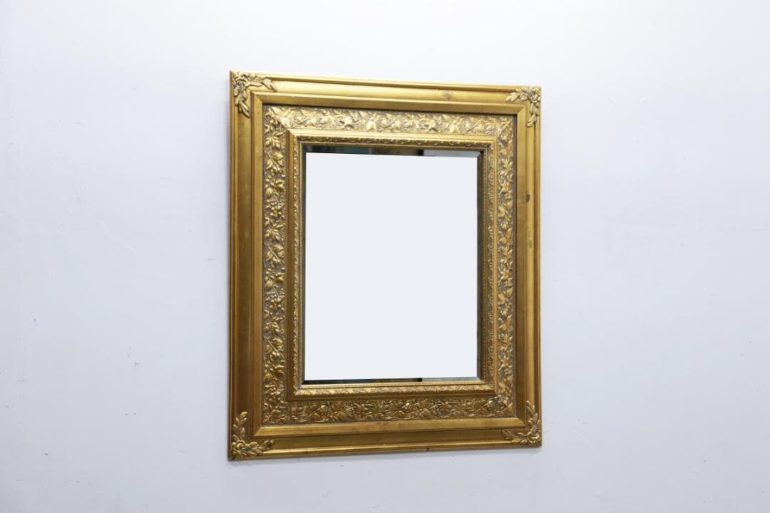 ヴィンテージ クラシカル ゴールド 壁掛け ミラー 鏡 額