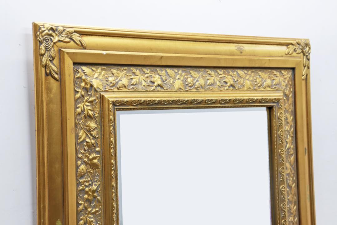 ヴィンテージ クラシカル ゴールド 壁掛け ミラー 鏡 額