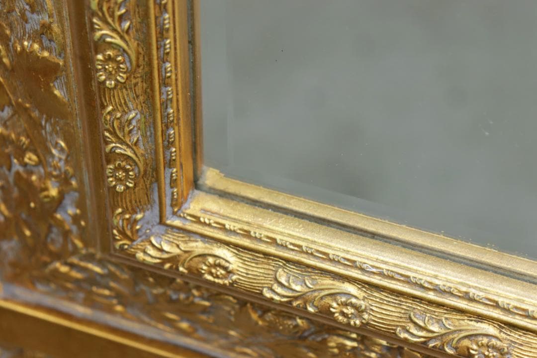 ヴィンテージ クラシカル ゴールド 壁掛け ミラー 鏡 額