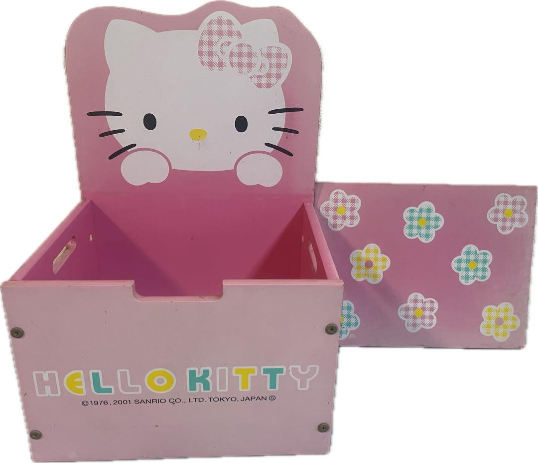 ロ キティ 収納ボックス兼椅子ドレスのぬいぐるみミスドコラ