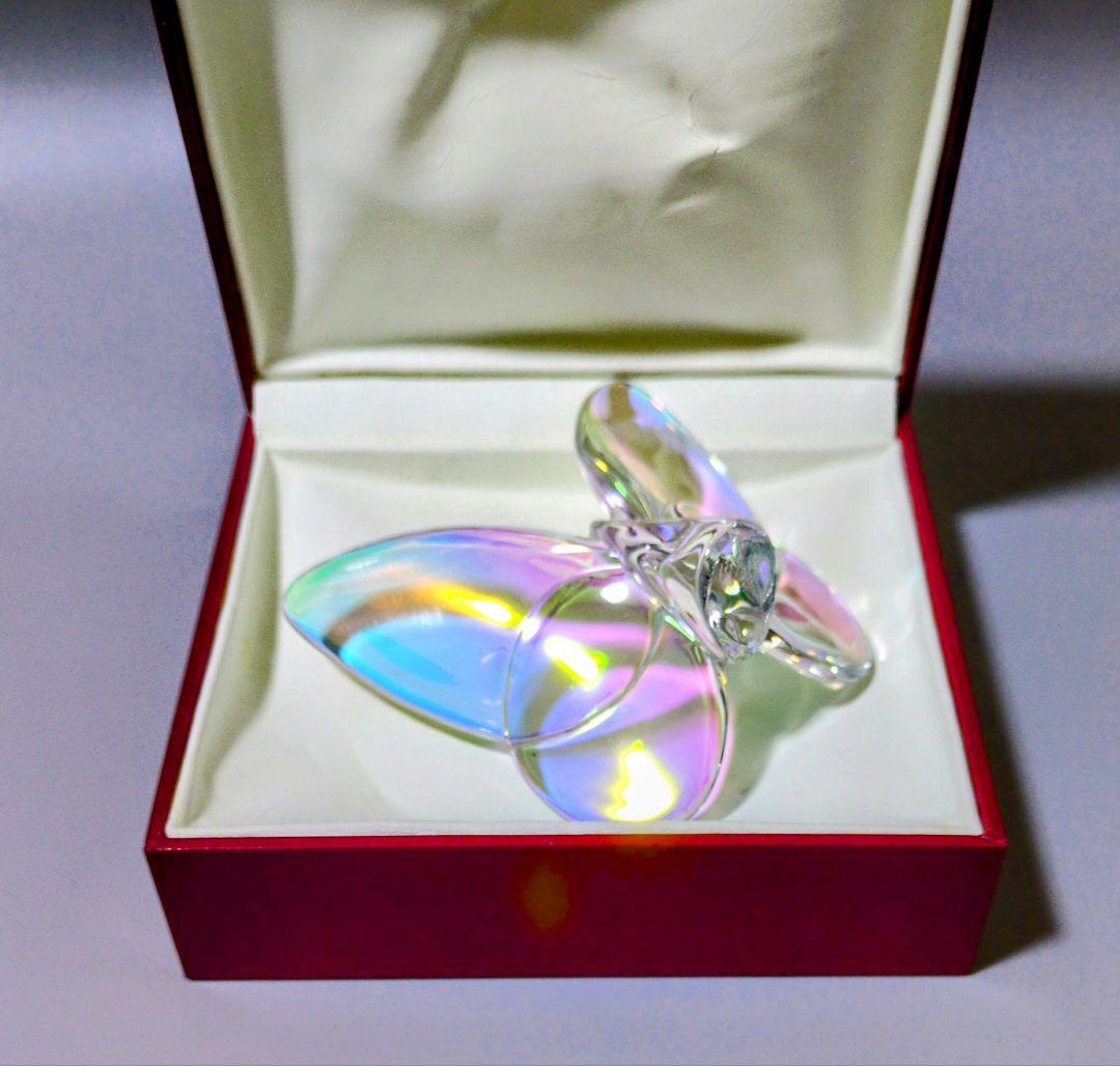 バカラ　Baccarat　ラッキーバタフライ　オブジェ　フィギュリン　クリスタル