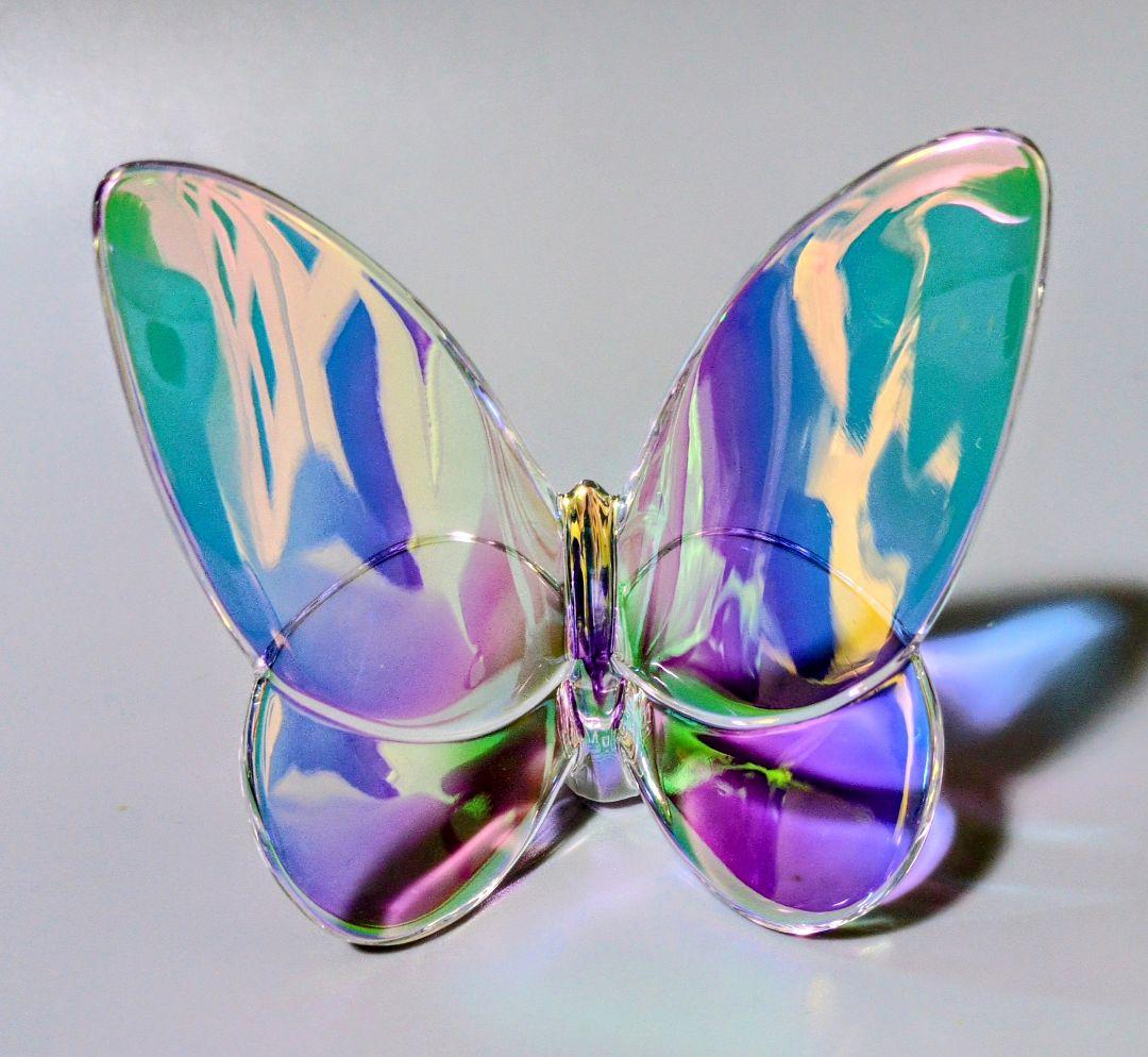 バカラ　Baccarat　ラッキーバタフライ　オブジェ　フィギュリン　クリスタル