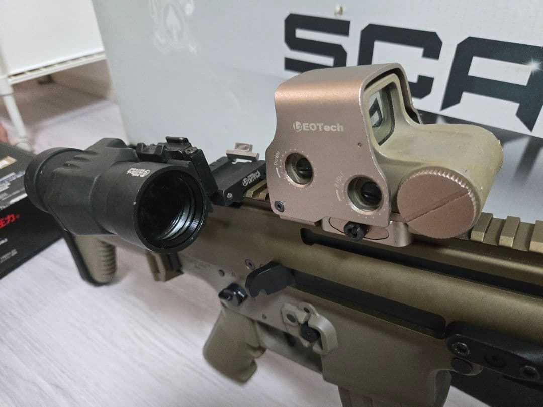 【即サバゲー可】東京マルイ 次世代SCAR-L FDE 豪華カスタム＆予備マグ付