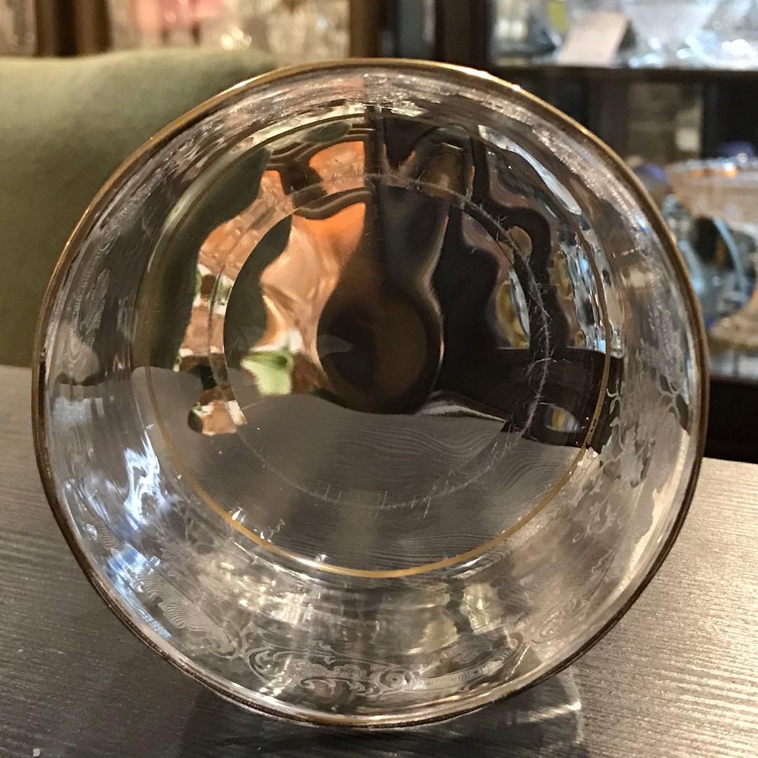 極稀少サンルイSt Louis★クレオCleoクリスタルシュガーボウル★金彩装飾