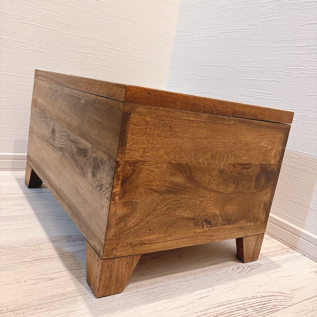 木製テーブル アクセサリーケース ディスプレイ ガラス蓋つき ガラス天板