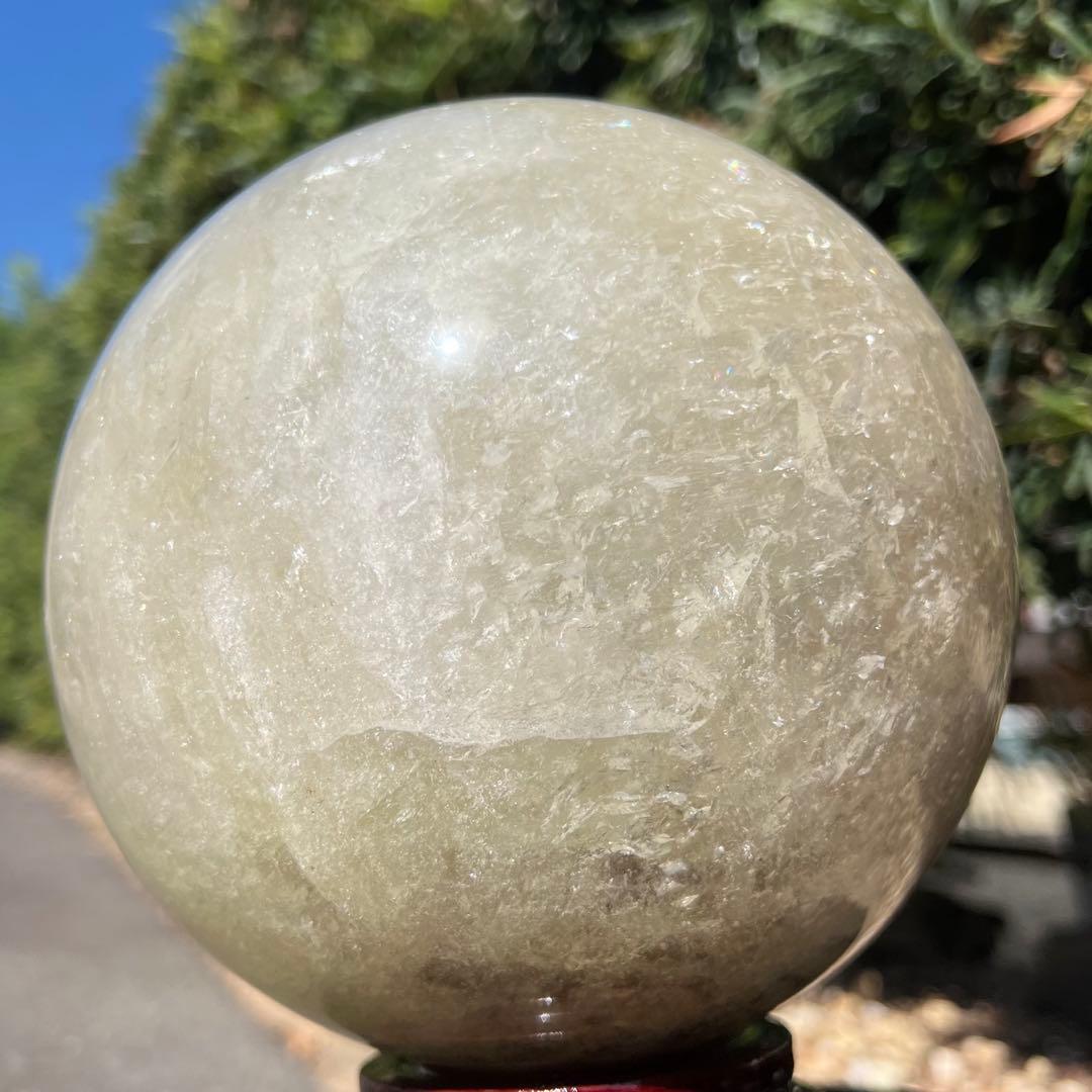 ✳️超極大【幸運の石】✨☆美煌レインボー☆レインボー シトリン 丸玉 天然石 置物