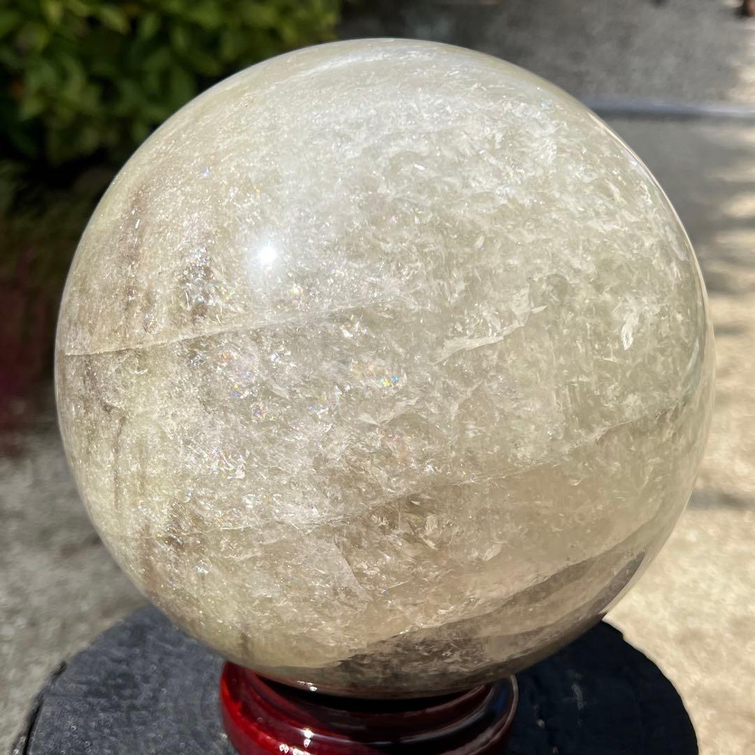 ✳️超極大【幸運の石】✨☆美煌レインボー☆レインボー シトリン 丸玉 天然石 置物