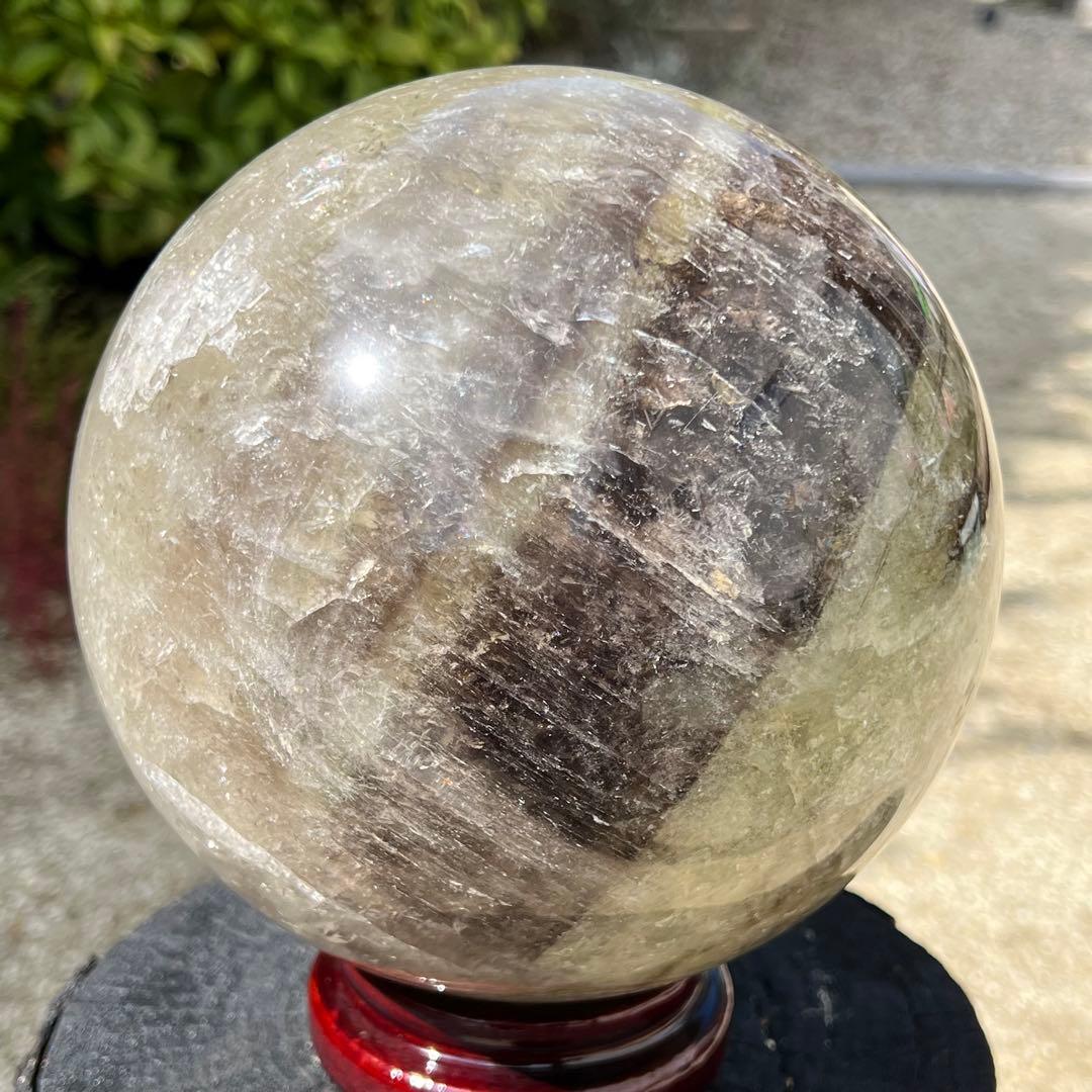 ✳️超極大【幸運の石】✨☆美煌レインボー☆レインボー シトリン 丸玉 天然石 置物