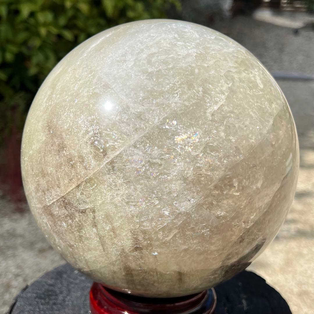 ✳️超極大【幸運の石】✨☆美煌レインボー☆レインボー シトリン 丸玉 天然石 置物