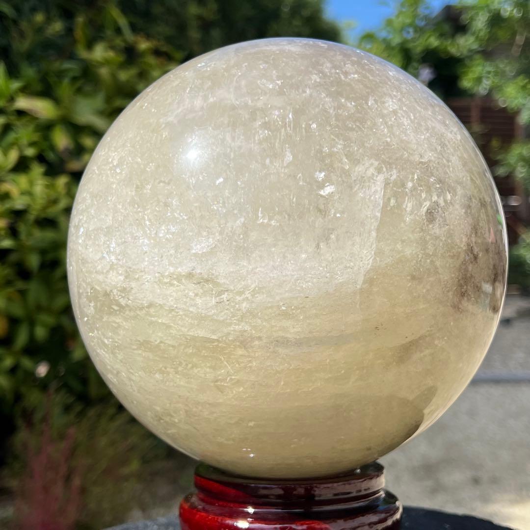 ✳️超極大【幸運の石】✨☆美煌レインボー☆レインボー シトリン 丸玉 天然石 置物