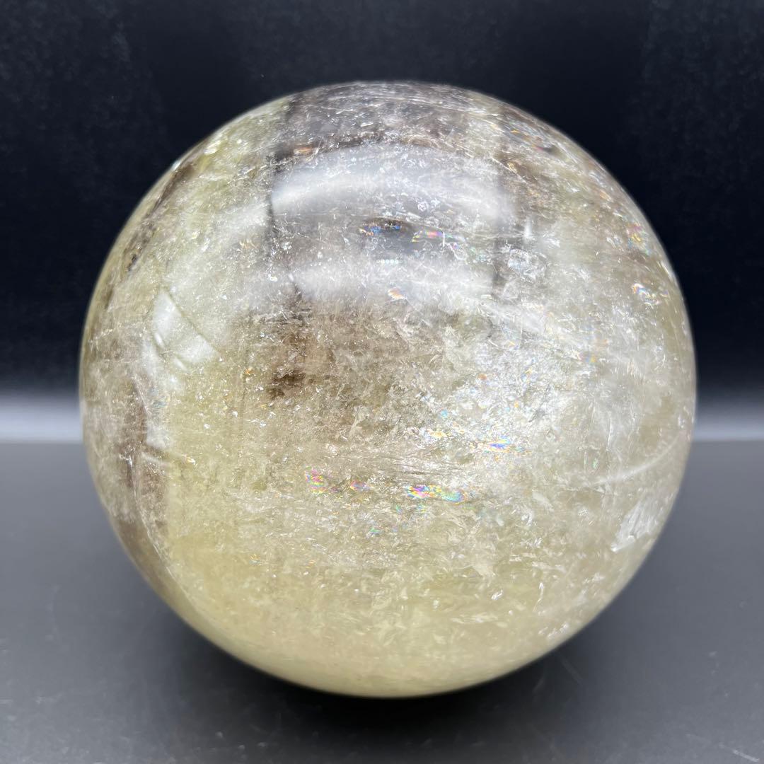 ✳️超極大【幸運の石】✨☆美煌レインボー☆レインボー シトリン 丸玉 天然石 置物