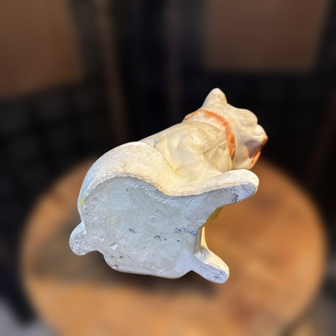 置物 CHALKWARE BULLDOG
