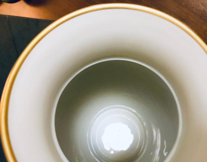 大倉陶園　手描き　ブルーローズ　大花瓶